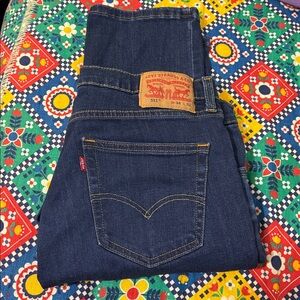 Levi's Dark Blue Ripped Jeans